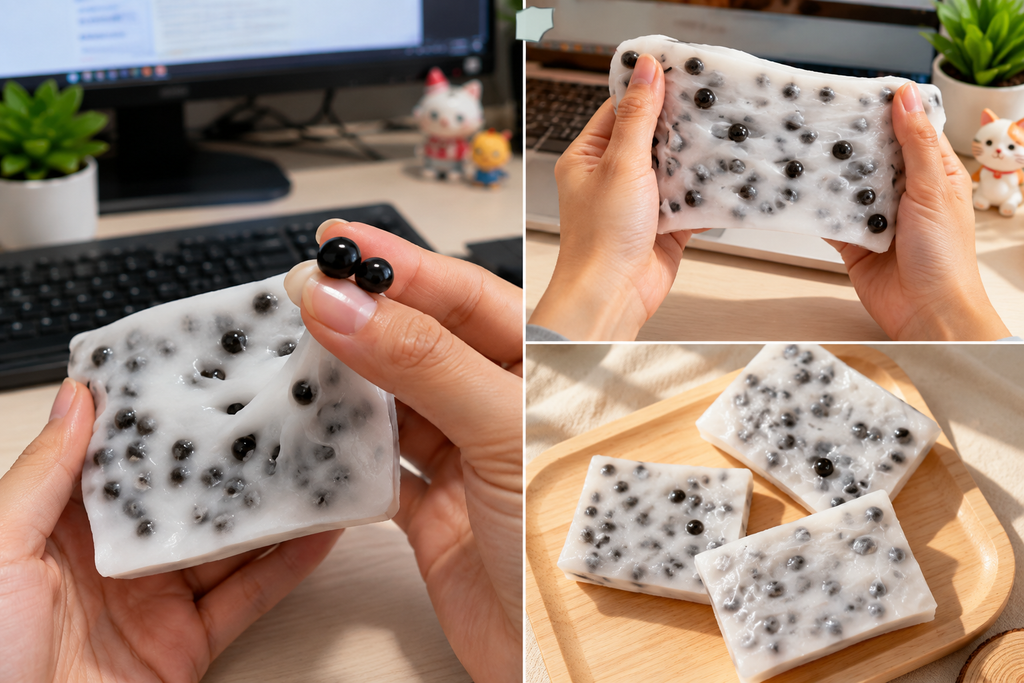 Tofu Popper Stress Relief Squeeze Toy – Satisfying Pimple-Popping Fidget Toy