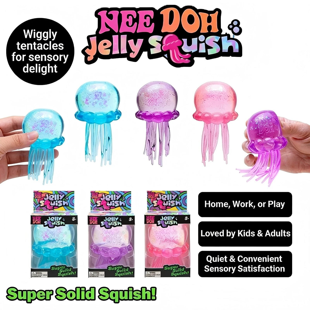 JellySquish™ – Jellyfish & Cube Sensory Fidget Toy